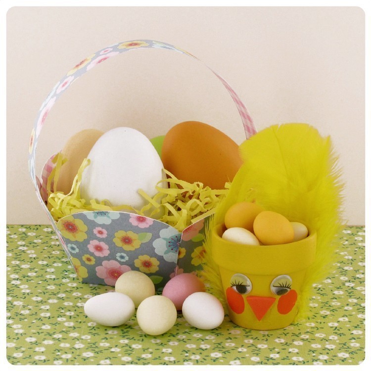 Chick with Terracotta Pot